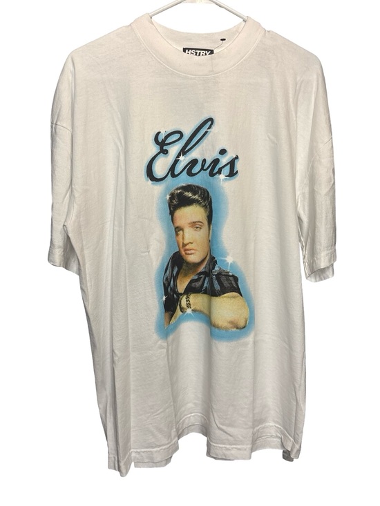 Hstry Tops - White Elvis Graphic Short Sleeve Tee